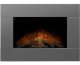 Adam - Carina Electric Wall Mounted Fire with Remote Control in Satin Grey, 32 Inch 8800213327251 FPFUT450