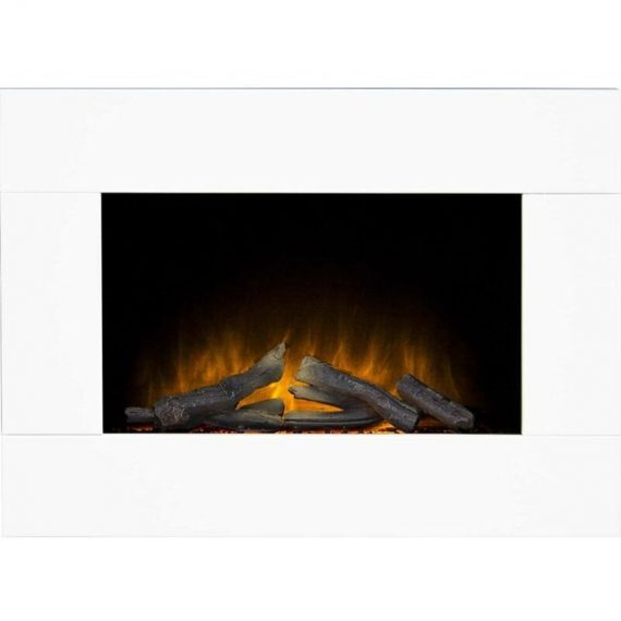 Adam - Carina Electric Wall Mounted Fire in Pure White, 32 Inch 8800213337311 FPFUT424