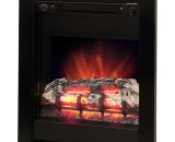 Athena 16' Inset led Electric Fire With Log Effect - Black - Be Modern ATHENA16BL