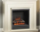Be Modern - Whitham 48' Soft White Electric Fireplace - Black Nickel Fire Finish WHITHAM