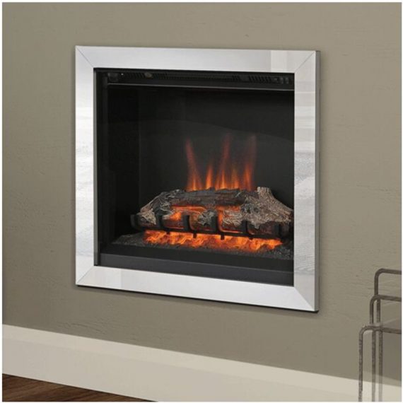 Be Modern - Casita 26' (22' CutOut) Wall Mounted Inset Electric Fire - Brushed Steel CASITA26BR