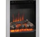 Be Modern Athena 18" Inset LED Electric Fire With Log Effect - Chrome/Black Duo ATHENA18CBL