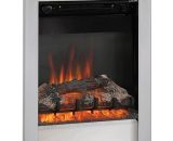 Be Modern - Athena 18' Inset LED Electric Fire With Log Effect - Chrome ATHENA18C