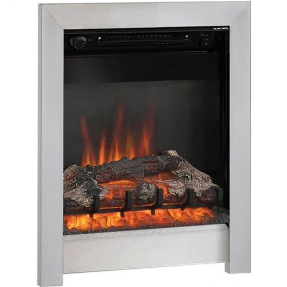 Be Modern - Athena 18' Inset LED Electric Fire With Log Effect - Chrome ATHENA18C