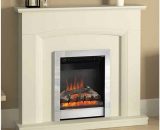 Be Modern - Hayden 46' Soft White Electric Fireplace - Chrome Fire Finish HAYDEN