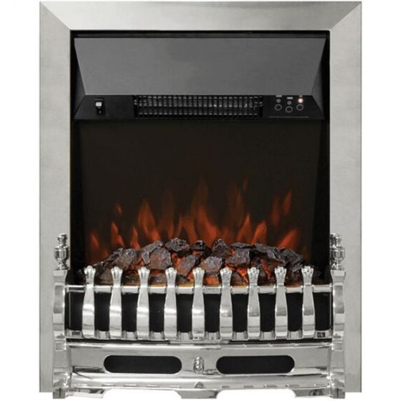 Be Modern - Bayden Inset LED Electric Fire With Coal Effect - Chrome BAYDENC