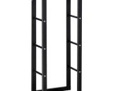 100cm Metal Firewood Log Holder Rack Elevated Design, Base Side Rails - Homcom 5056399112379 5056399112379