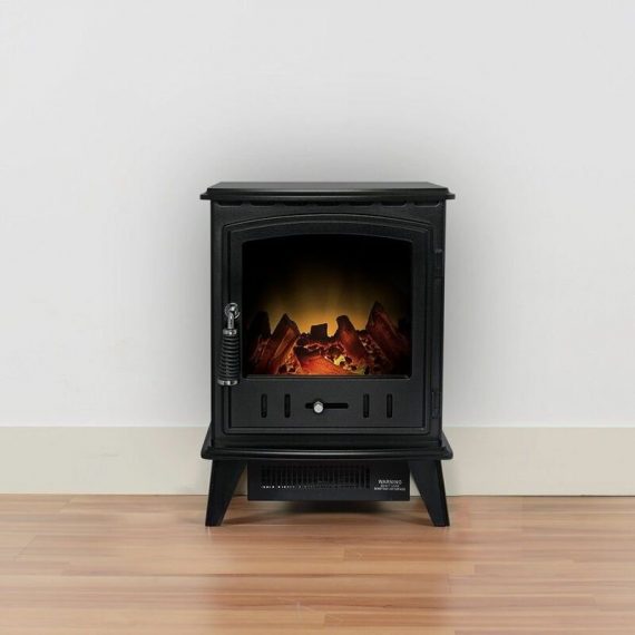 Adam Fires - Adam Aviemore Freestanding Stove Fire Heater Heating Real Log Effect Black - Black 5056126203110 ADF037