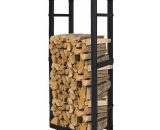 Wood rack shelf-Range-logs - Log holder -black- Wood storage- rack for firewood -100*40*25CM - Black 7374735537753 PYP-8228
