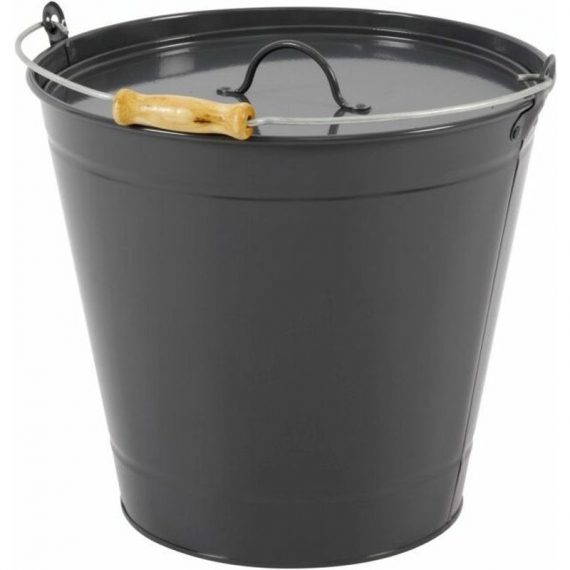 Ash Bucket With Lid 14L - HH170 - Hearth&home 5017193366276 344636