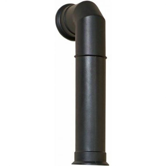 Adam Angled Electric Heater Stove Flue Pipe Only Tall Matt Black Plastic - Black 5056126232219 ADF093