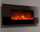 Electriflame xd 1300 1.5kw Wall Mounted Electric Fire - Piano Black Glass - Celsi 5060520793474 EFH13PBRE
