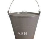 Fireside Ash Bucket in French Grey 5060575101637 GFJ122