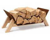 Firebowl Langdon Wood, Rust, Wood Storage, 68x38x34 cm, Iron & Wood - Blumfeldt 4060656450280 4060656450280