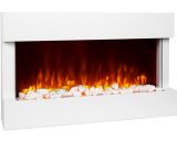 Studio 1 Electric Fireplace 1000/2000W led 10-30 °c Weekly Timer - White - Klarstein 4060656161285 4060656161285