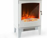 Meran Electric Fireplace 950 / 1850W InstaFire Dimmable White - White - Klarstein 4060656107313 4060656107313