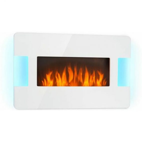 Belfort Light & Fire Electric Fireplace 1000 / 2000W Remote Control - White - Klarstein 4060656107375 4060656107375
