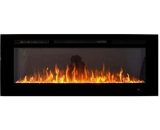 2022 NEW PREMIUM PRODUCT TruFlame 50inch Black Wall Mounted Electric Fire with 3 colour Flames and can be inserted (Pebbles, Logs and Crystals) 723258529313 BILU-fireplace-50W