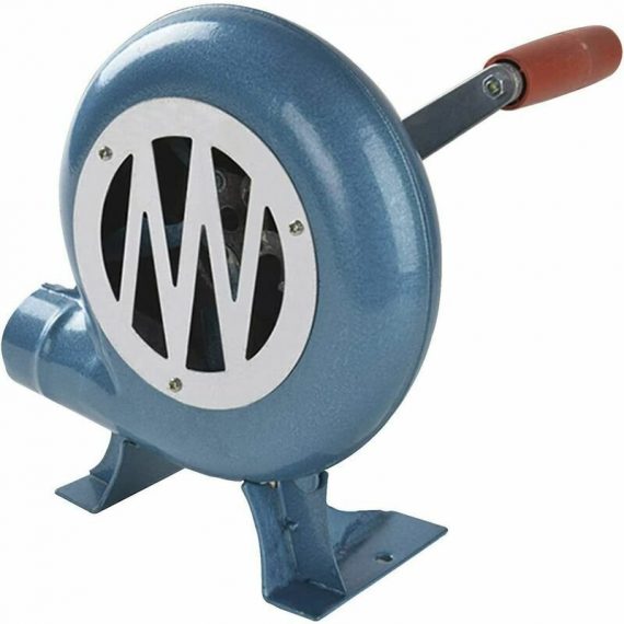 Hand Crank Forge Blower, Manual Iron Gear Popcorn Blower, Centrifugal Blower, Great Grill Accessories Gift, 120W 8501856794454 QE-2399