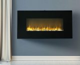 Livingandhome - 37 inch LED Electric Wall Mounted Fireplace 3 Flame Colours 747492408166 PM0975