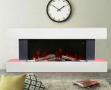 50 inch Large led Electric Fireplace Remote WiFi Control 7 Flame Colors - Livingandhome 747492408159 PM1040