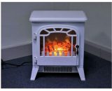 Electric Fire 1850W White Electric Fireplace Heater Portable Vintage Style Flame Effect Heating Fireplace Home Living Room Decorative Furniture 5055959782915 E-F1W