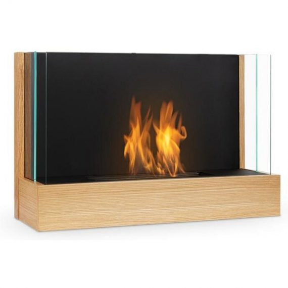 Klarstein - Phantasma Assemble Ethanol Fireplace Stainless Steel Burner Wood Look 4060656150050 4060656150050