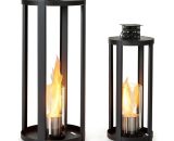 Fiamme Cilindro ethanol lantern 2-set stainless steel burner 0.3 litre 4 h burning time - Blumfeldt 4060656452215 4060656452215
