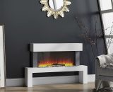 Led Standing Electric Fireplace 7 Flame Colours with Remote Control - Livingandhome 786411975365 PM0836