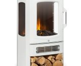 Klarstein - Bormio Panorama Electric Fireplace 1000/2000W Thermostat - White 4060656231605 4060656231605