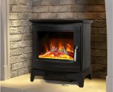 Freestanding Electric Stover Fire Heated Wood Burning Flame Effect Black - Black - Celsi 5056093672339 BFMCEL103