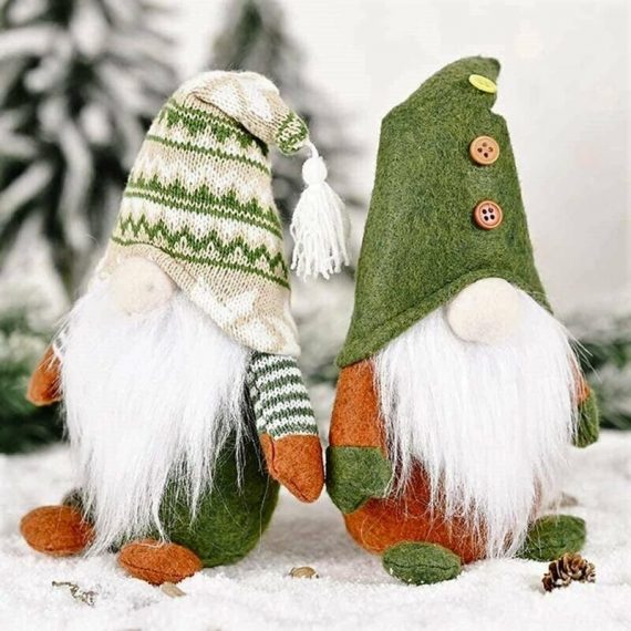 2 Pieces Swedish Christmas Gnome, Cute Christmas Handmade Sitting Santa Gnome Dolls Gonks Dwarf Elves Figurines for Christmas Fireplace Party BRU-10397 6286472721290