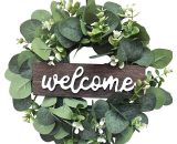 Eucalyptus Wreath for Welcome Door - Artificial wreath for front door, bedroom, wedding, party, fireplace, interior wall, window, home decoration. BRU-17635 6286582842779