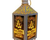 LED Christmas Lanterns, Hollow Carved Christmas Lanterns, Vivid Paint Glass Lantern, with Hanging Ring, for Christmas Tree Fireplace Garden Parties wdl-160 1292522400652