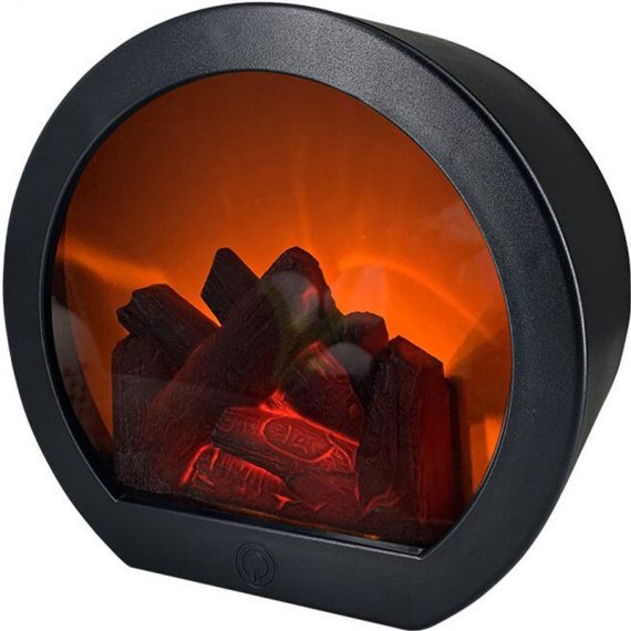 Simulation Fireplace Light, Artificial Flameless led Logs, Fire Effect Lights (Battery + usb Cable) BAY-22378