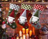 Christmas stocking hanging stocking for fireplace, Gift Bag Candy Pouch Bag, Santa, 2pcs C32000645 9089663801095