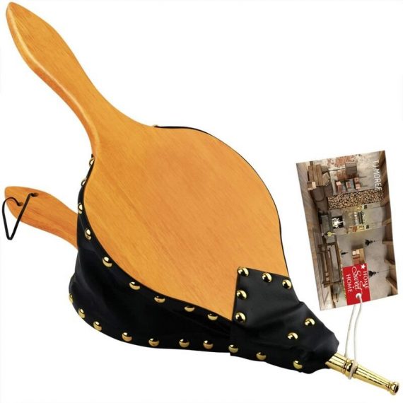 48x20cm Indoor Fireplace Bellows Large Wood Fire Blower with Hanging Strap, Long Handle, Metal End Cap, Great Tool for Fireplaces, Hearths, Wood wdl-355 1292522433896