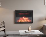 Livingandhome - 28 inch Electric Heater Fireplace 3 Flame Colours with Remote Control PM0788 786411974573