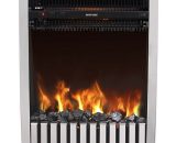 Lyon - LED Electric Fireplace Insert or Free Standing Silver Frame - 2000W 135-5006 5056391924017