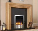Ultiflame vr Inset Electric Fire Fireplace Heating Satin Silver Log Effect - Silver - Celsi BFMCEL028 5056093665799