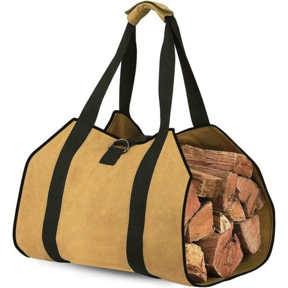 Bette Log basket and log bag Firewood Log holder Canvas fireplace Wood Transport bag Extra large Firewood holder Indoor firewood baskets for Camping LOW018114 9408568003272
