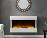 Livingandhome - led Standing Electric Fireplace with Remote Control PM0838 786411975372