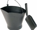 Heavy Duty Steel Fireplace Coal Bucket Scuttle Hod with Shovel - Oypla OYP4248 5060544754550