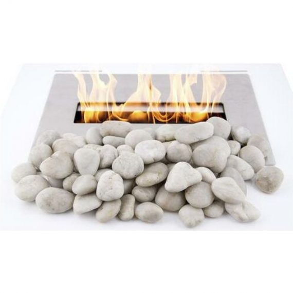 Ceramic Decoration for Fireplace -natural pebbles Natural - Natural A82884138 5056667017634