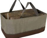 Firewood Log Carrier Large Firewood Bag Wax Canvas Log Carrier Tote High Capacity Durable Fire Wood Holder Bag Fireplace Accessories H37926|714 755924813938