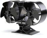 Fire Stove Fan, Heat Powered for Wood Stove, Wood Stove Fans, Wood Stove Fans for Stoves/Fireplaces with Thermometer - Rhafayre QWMM001402 9078382021815