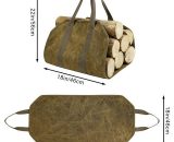 Fireplace Log Carry Bag, Canvas Carrier, with Durable Handles for Carrying Wood Bristle, Accessories for Indoor or Outdoor, Camping (94 x 46cm) TIFR-MM-12992 9348331260412