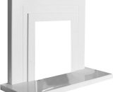 Belair White Marble Fireplace, 44 Inch - Adam 6855 5021548002528