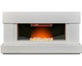Verona Fireplace Suite in Pure White, 48 Inch - Adam FPFUT550 5056126234466