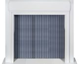 Florence Stove Fireplace in Pure White & Grey, 48 Inch - Adam 20636 5056126236910